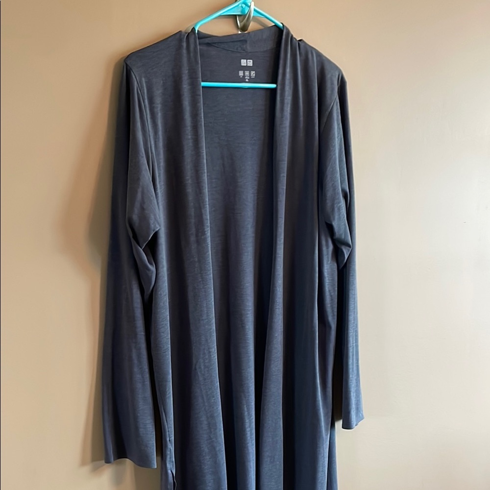 Uniqlo Gray Long Cardigan
